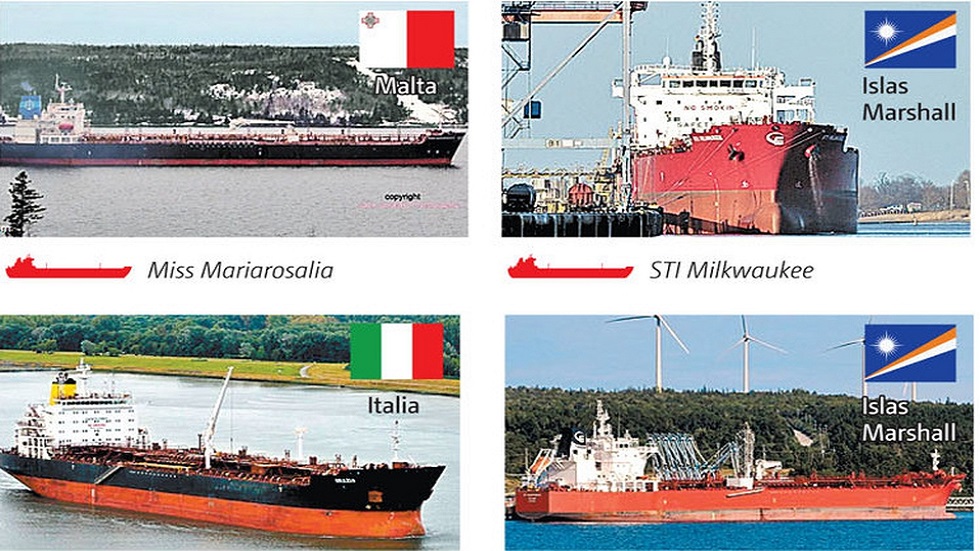 Buques extranjeros aguardan en Tuxpan para desembarcar combustible - algunos-de-los-buques-extranjeros-esperando-descargar