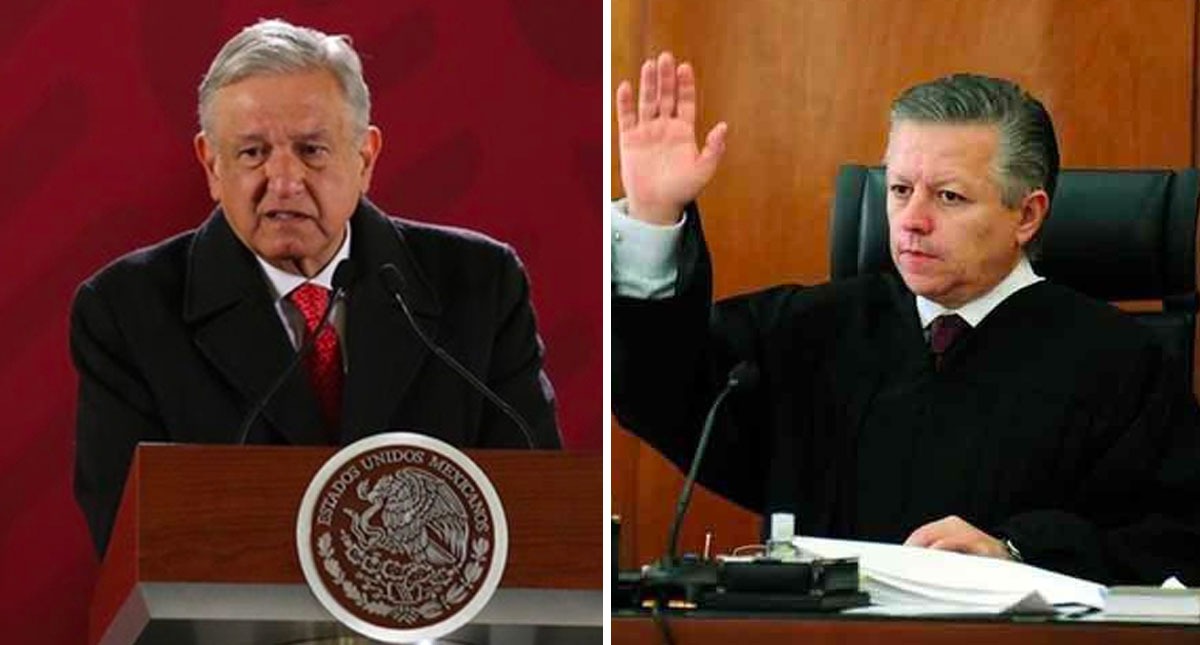 AMLO felicita a Zaldívar por convertirse en presidente de la SCJN AMLO felicita a Zaldívar por convertirse en presidente de la SCJN