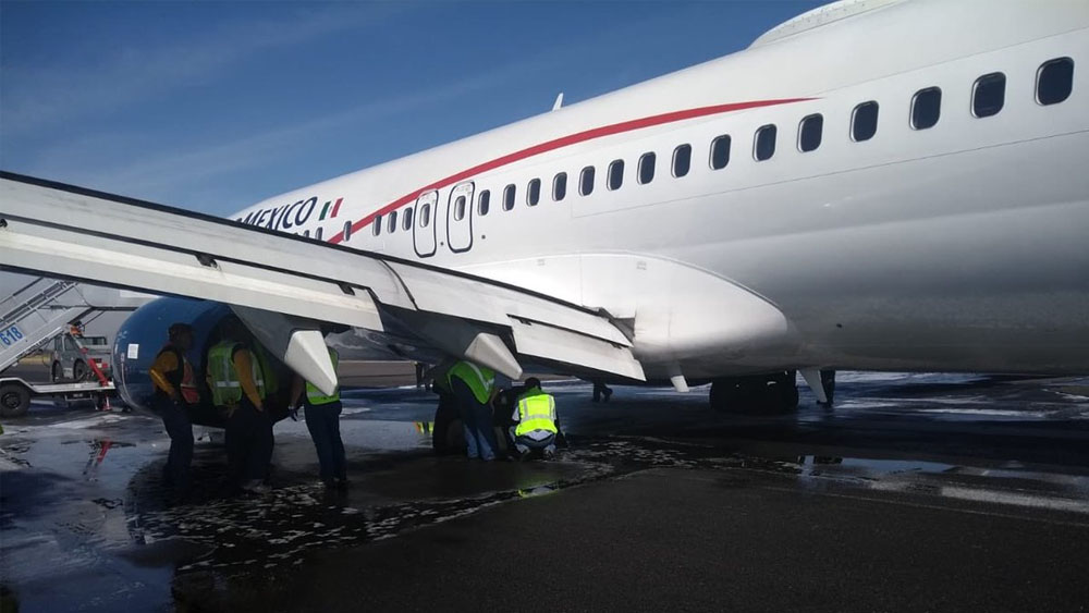 Falla tren de aterrizaje durante vuelo de Aeroméxico