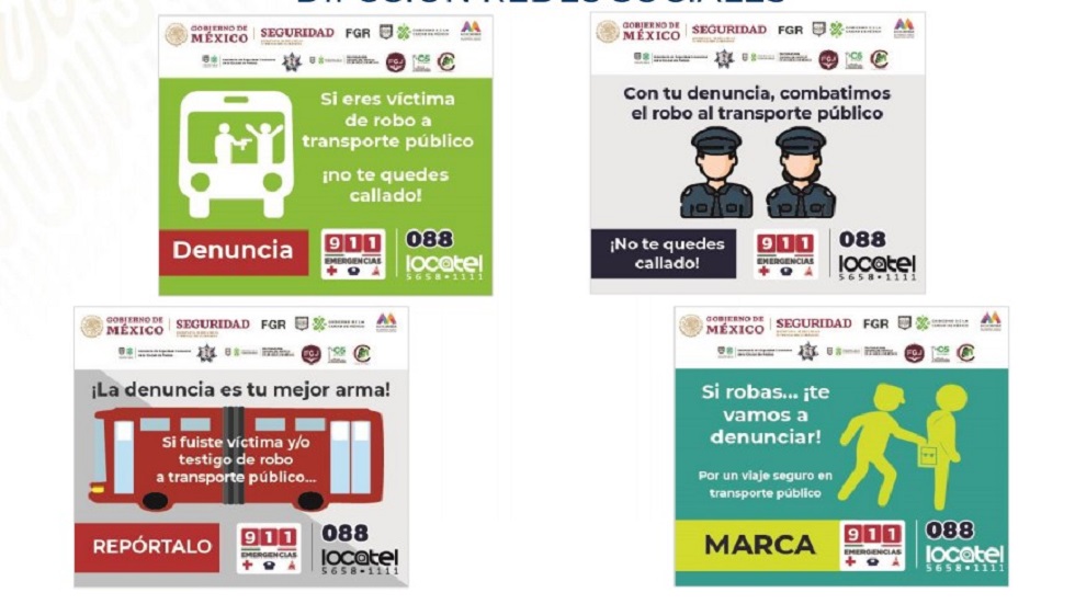 Anuncian combate al robo en transporte público en CDMX y Edomex - campana-de-difusion-del-programa