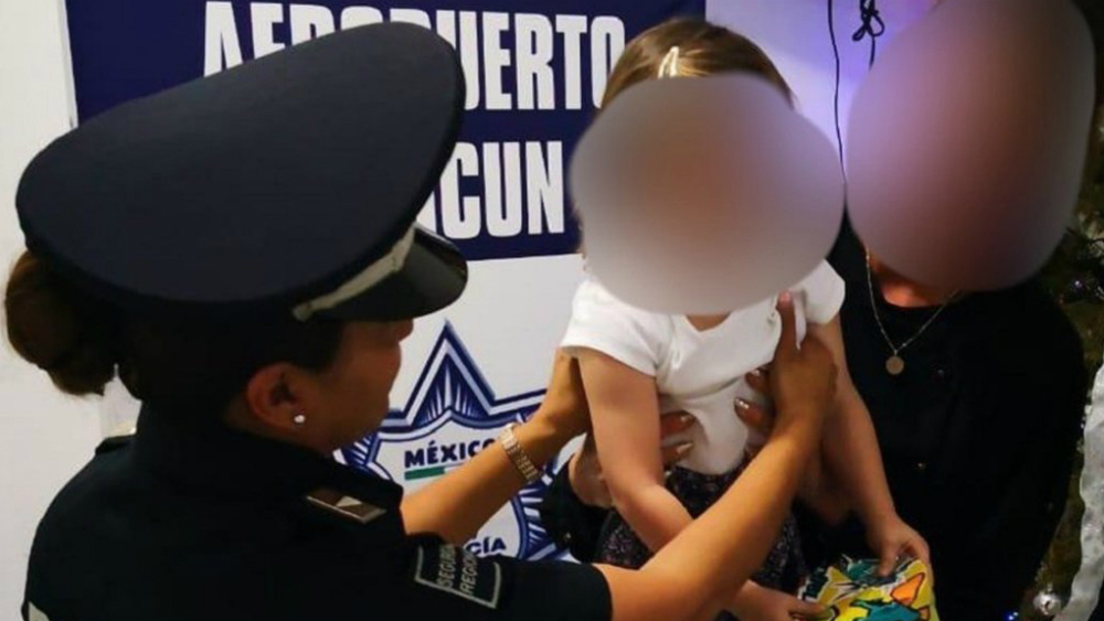 Rescatan a niña española secuestrada en Aeropuerto de Cancún