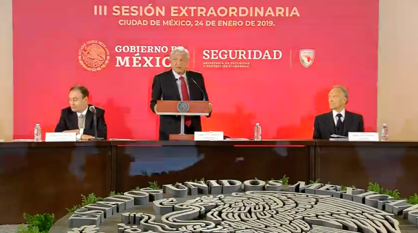 Tercera sesión extraordinaria del Consejo Nacional de Seguridad Pública