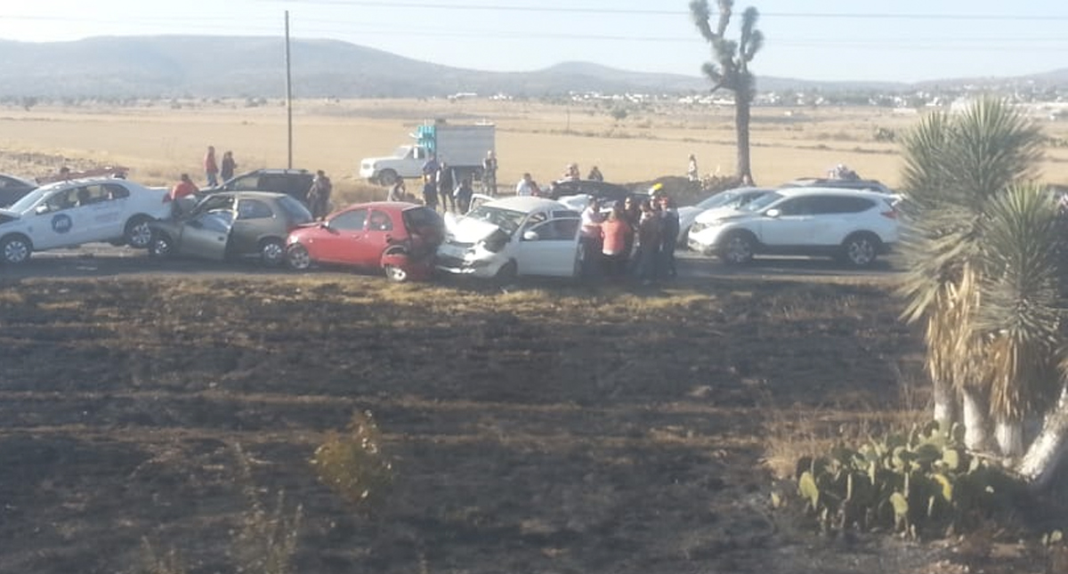 Carambola en la México-Pachuca deja al menos 12 heridos