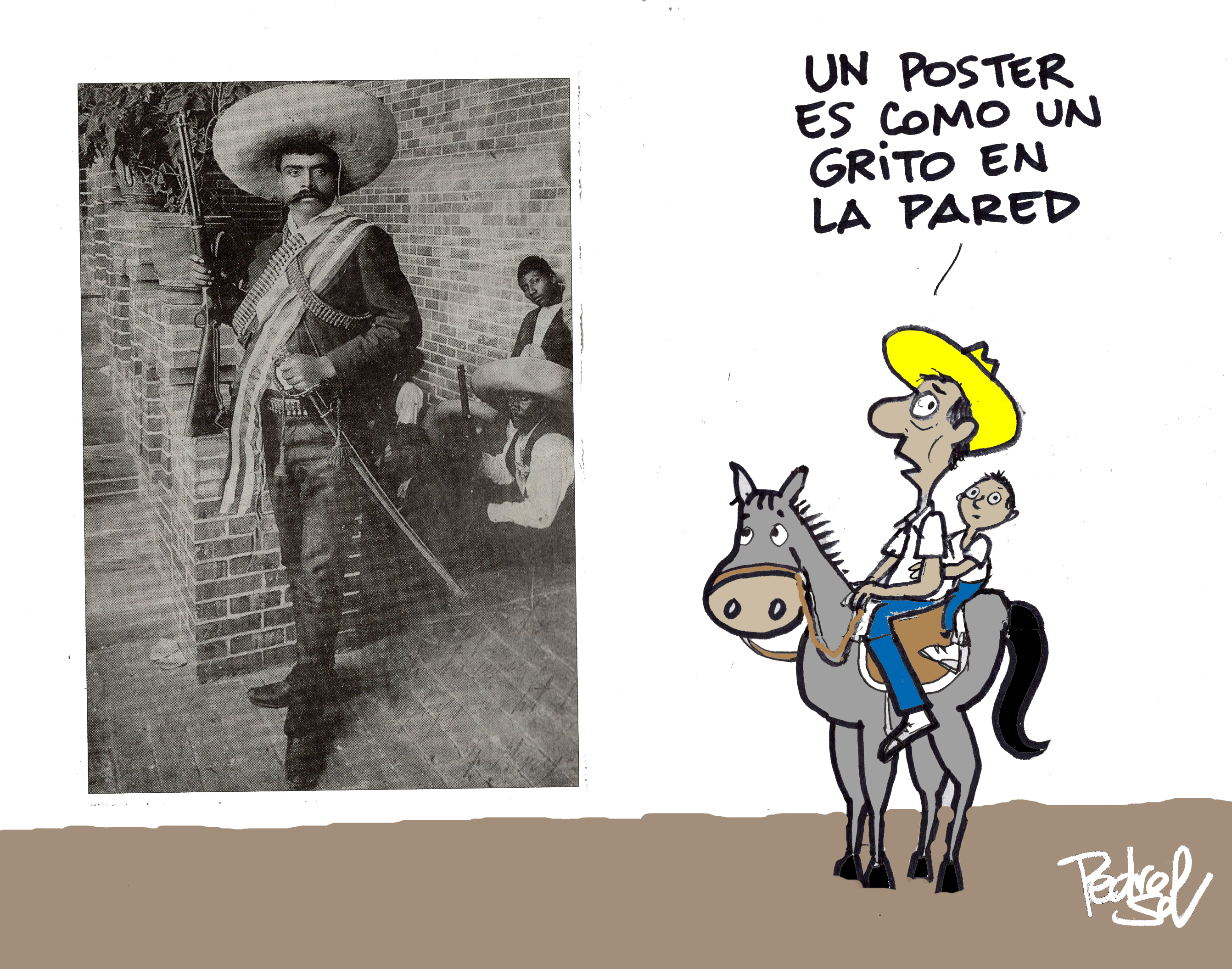 ¡Quema mucho el Sol! Otro cartón de ZAPATA - carton-zapata-pedro-sol