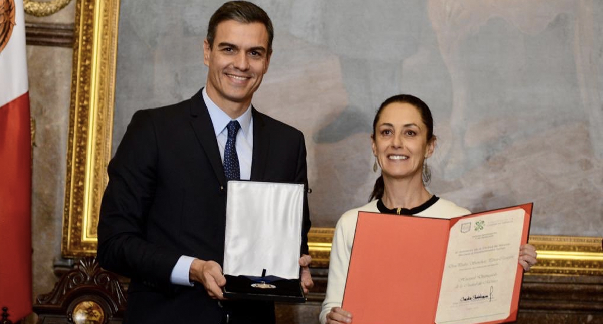 Sheinbaum nombra Huésped Distinguido a Pedro Sánchez