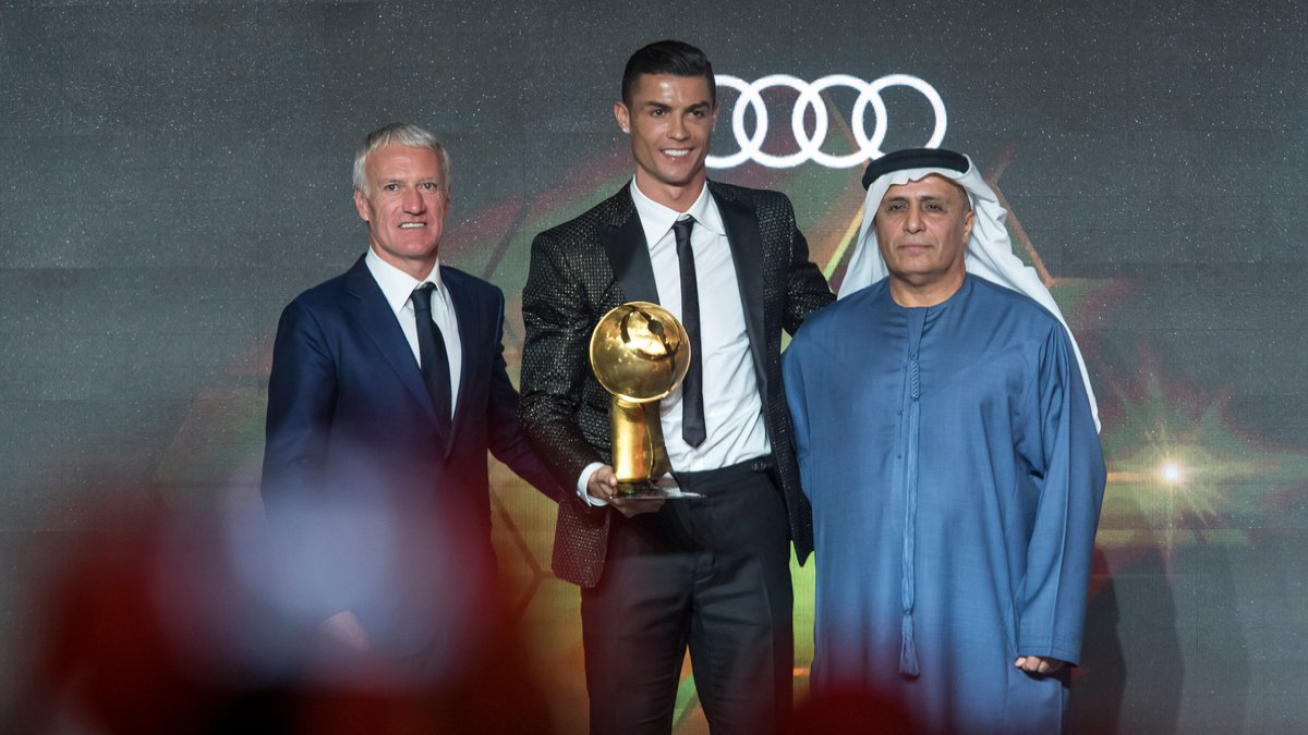 Cristiano Ronaldo gana el Globe Soccer Award a mejor jugador