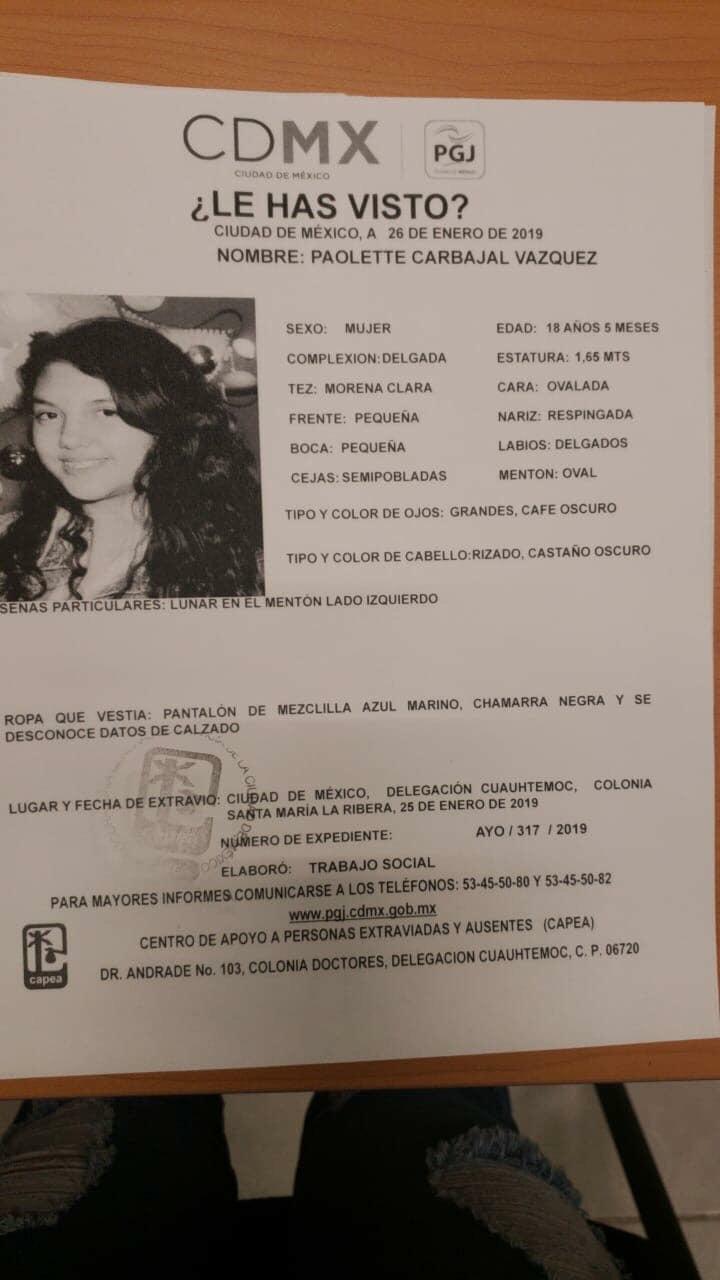Desaparece joven en Santa María La Ribera - desaparecida-snt-maria-la-ribera
