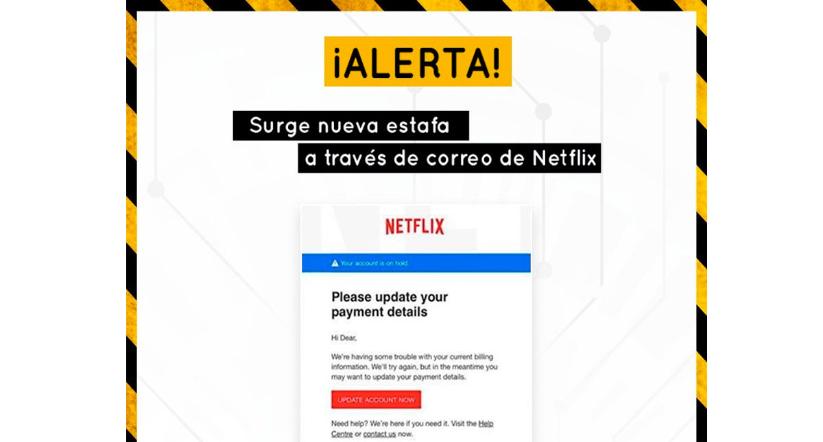 Alertan nueva forma de robo de datos bancarios a través de Netflix