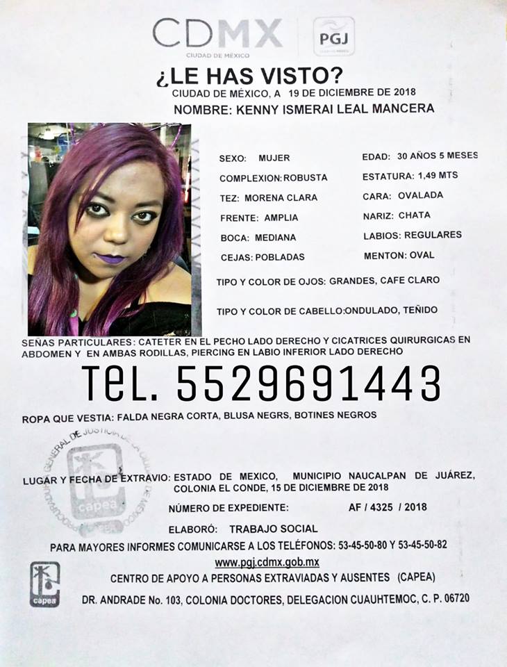 Piden ayuda para localizar a joven en el Edomex - kenny-ismerai-leal-mancera