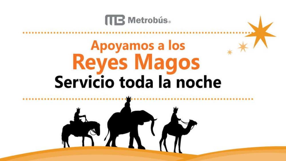 Metrobús dará servicio toda la noche por Reyes Magos