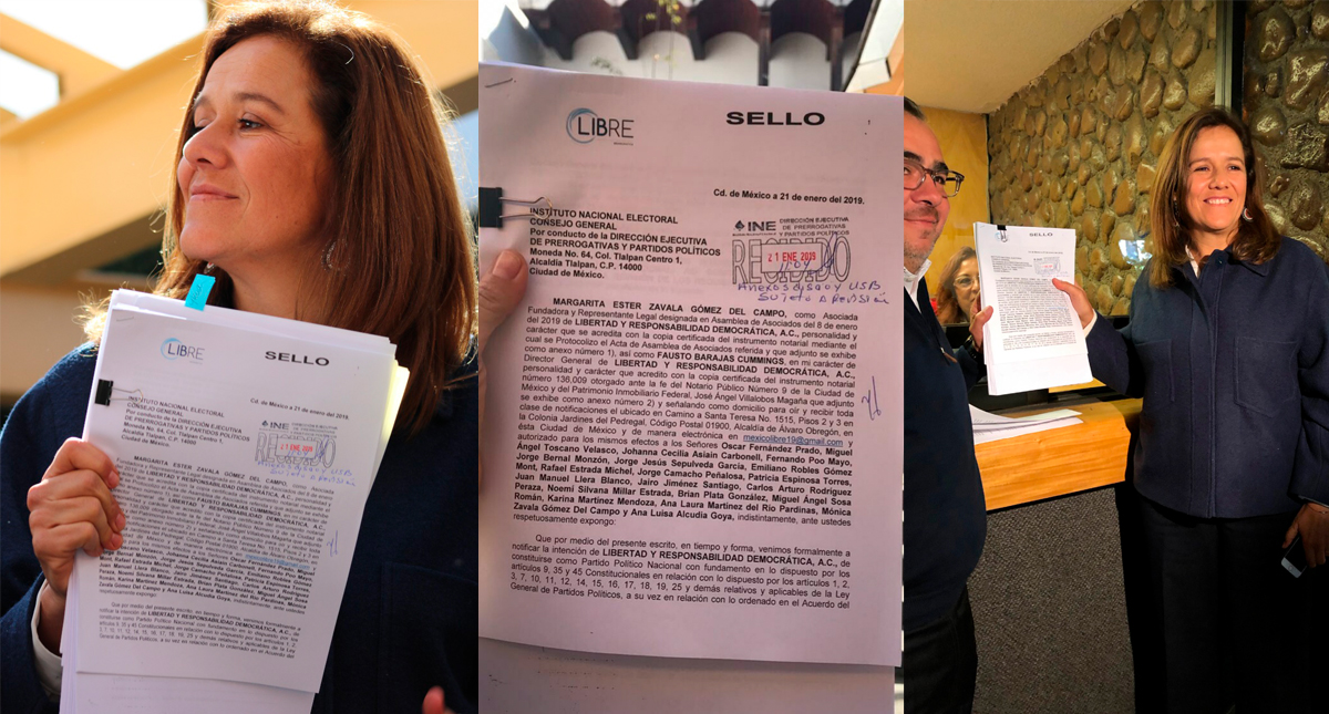 Margarita Zavala inicia trámites en el INE para registrar partido