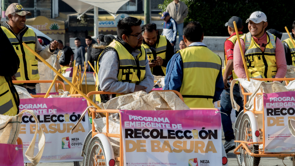 Recogerán basura en Neza con triciclos ante contingencia de combustible - neza-recoleccion-basura-2