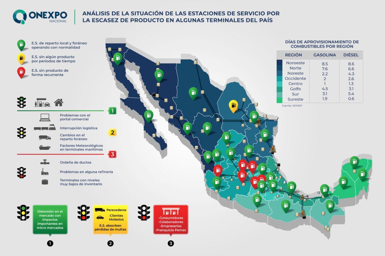 En dos días se regularizará la gasolina en Puebla: Onexpo - onexpo