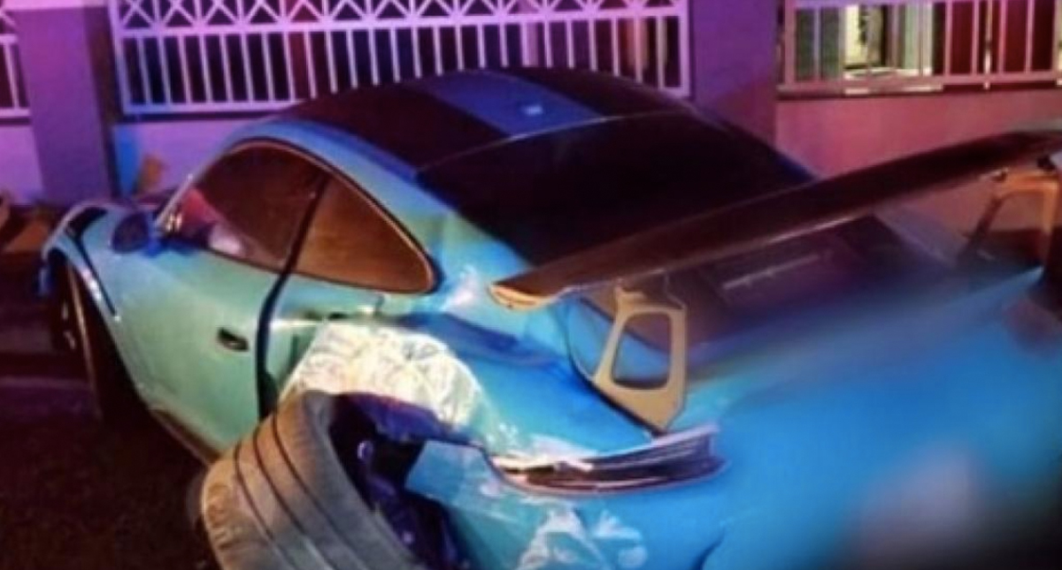 Ozuna sufre accidente automovilístico