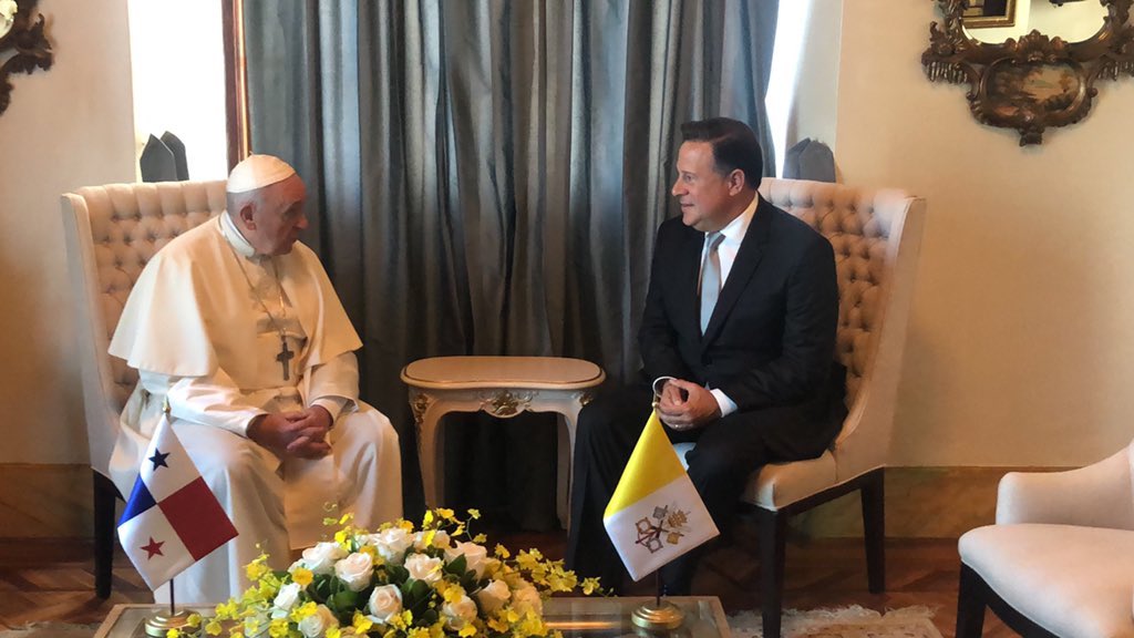 Ceremonia de bienvenida del Papa Francisco en Panamá