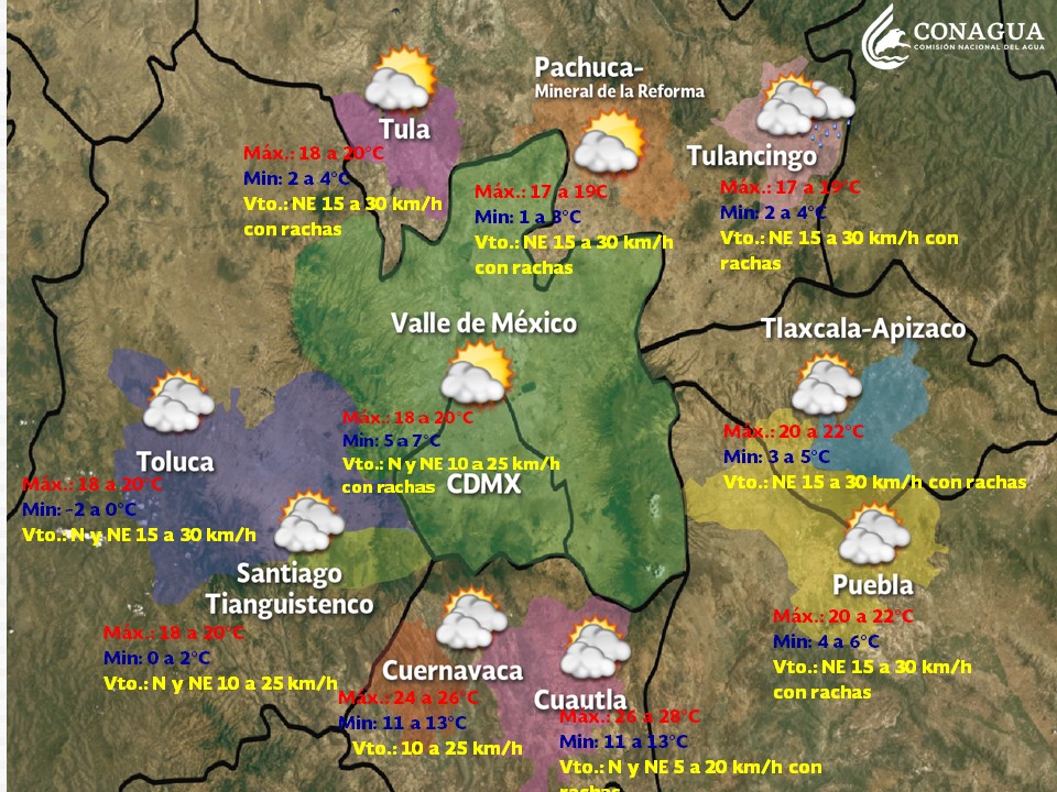 Frente Frío 29 mantendrá bajas temperaturas en gran parte del país - pronostico-domingo-20-2