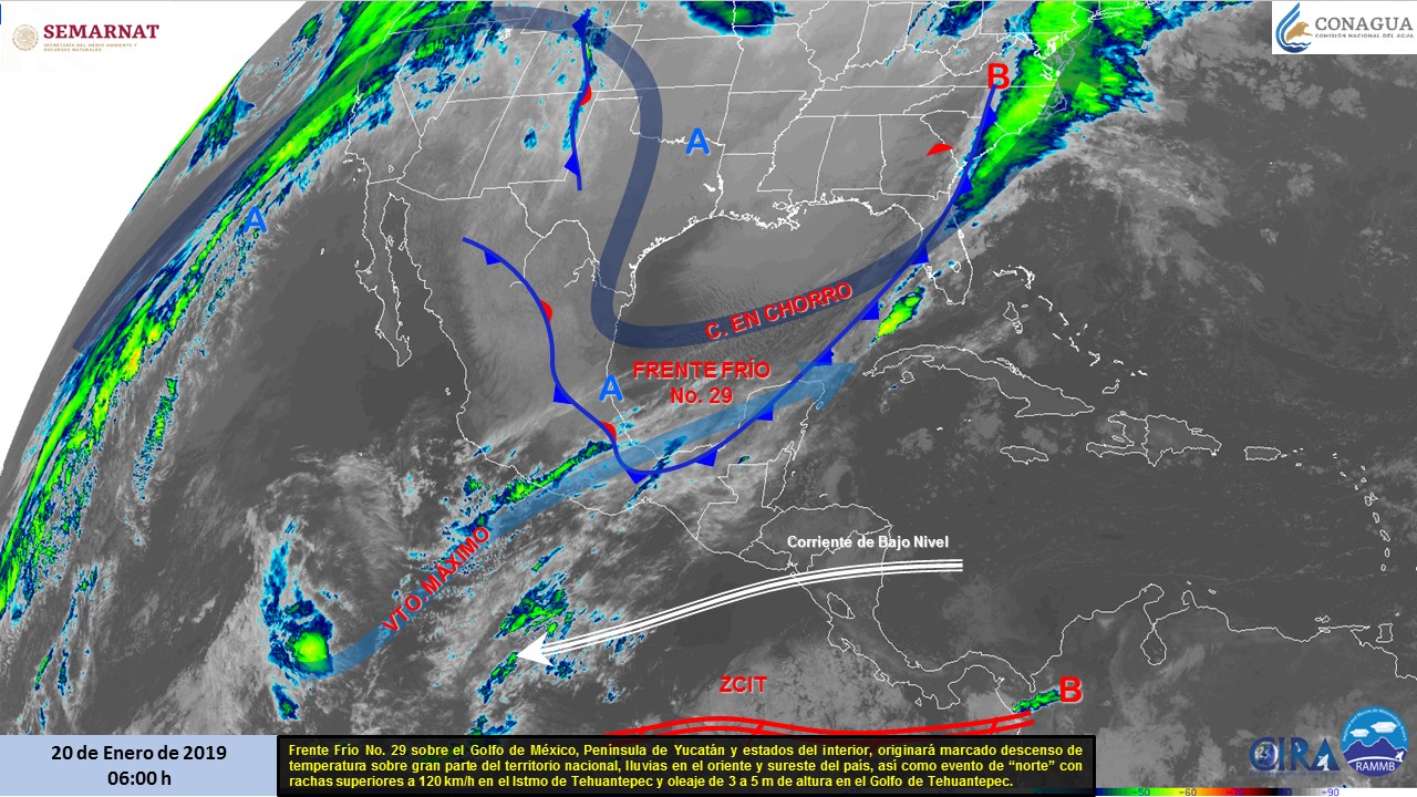 Frente Frío 29 mantendrá bajas temperaturas en gran parte del país - pronostico-domingo-20