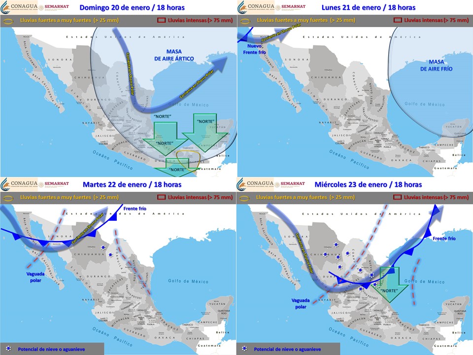 Frente Frío 29 mantendrá bajas temperaturas en gran parte del país - pronostico-domingo