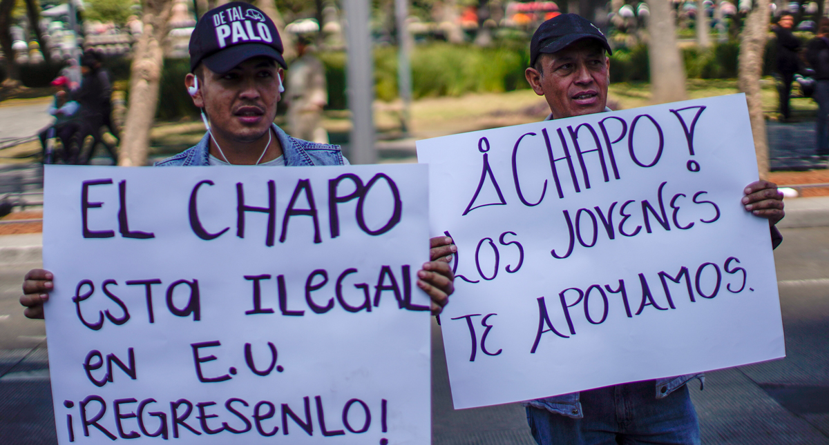 Defensa de 'El Chapo' pide visas humanitarias para su madre y hermanas - protesta-apoyo-al-chapo