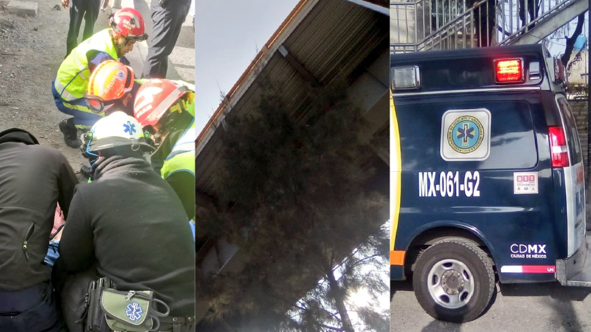 Mujer cae de puente vehicular en Churubusco - puente