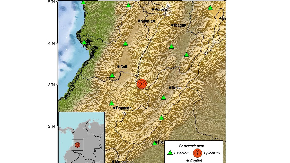 Sismo de magnitud 5.4 sacude Colombia