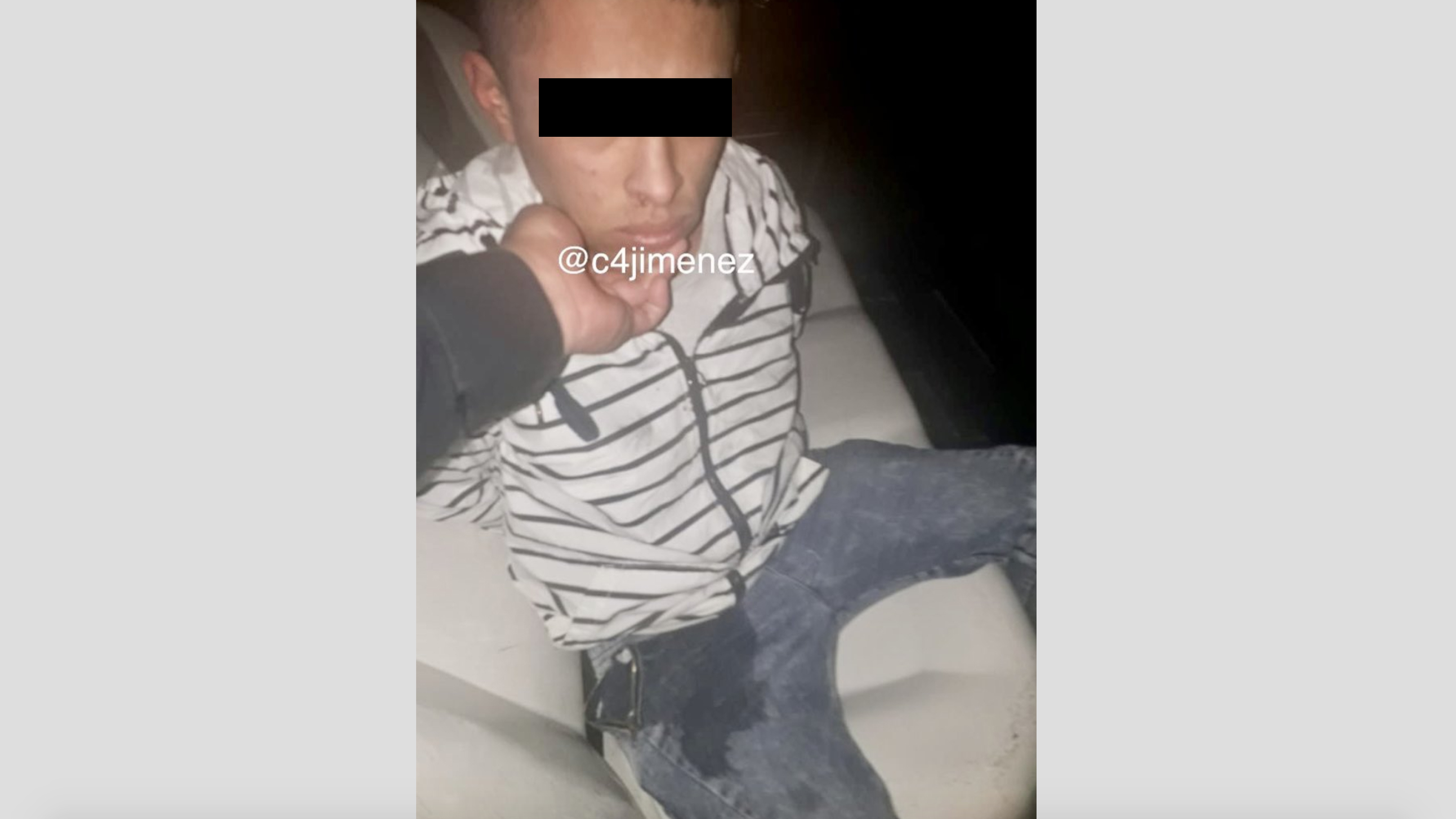 Asaltante se orina al momento de ser detenido en la alcaldía Cuauhtémoc