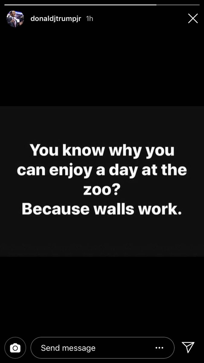 Trump Jr. compara muro fronterizo con cercas de un zoológico - trump-jr-instagram