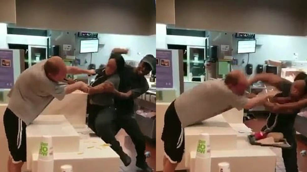 #Video Sujeto agrede a empleada de McDonald’s en Florida