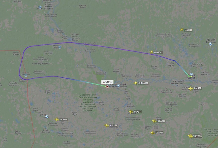Avión aterriza de emergencia en Siberia por amenaza de secuestro - vuelo-siberia