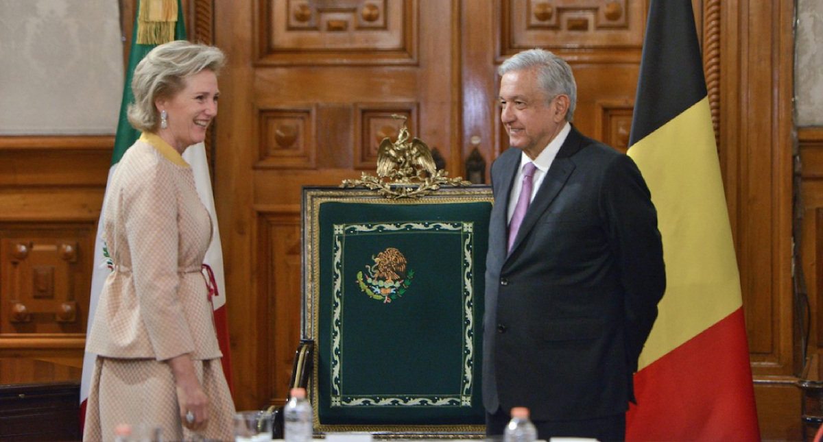 López Obrador recibe a la princesa Astrid de Bélgica