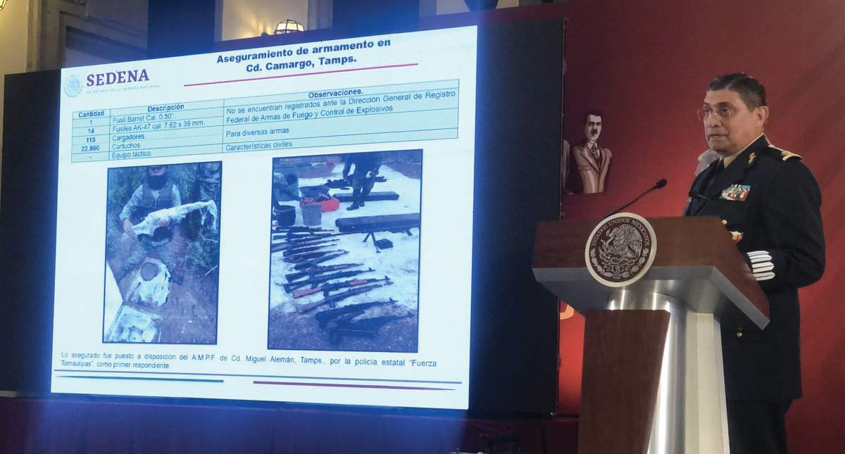 Encuentran arsenal enterrado en Tamaulipas