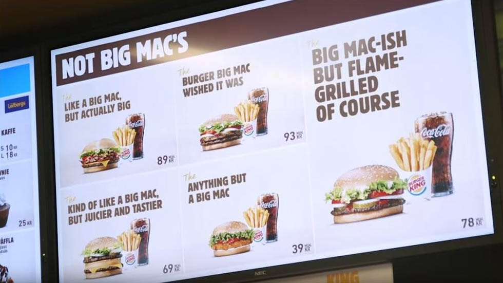 Burger King se burla de la ‘Big Mac’ de McDonald’s