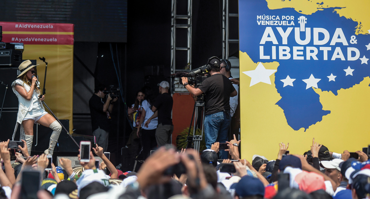 Juan Guaidó llega al concierto por la paz en Venezuela Juan Guaidó llega al concierto por la paz en Venezuela