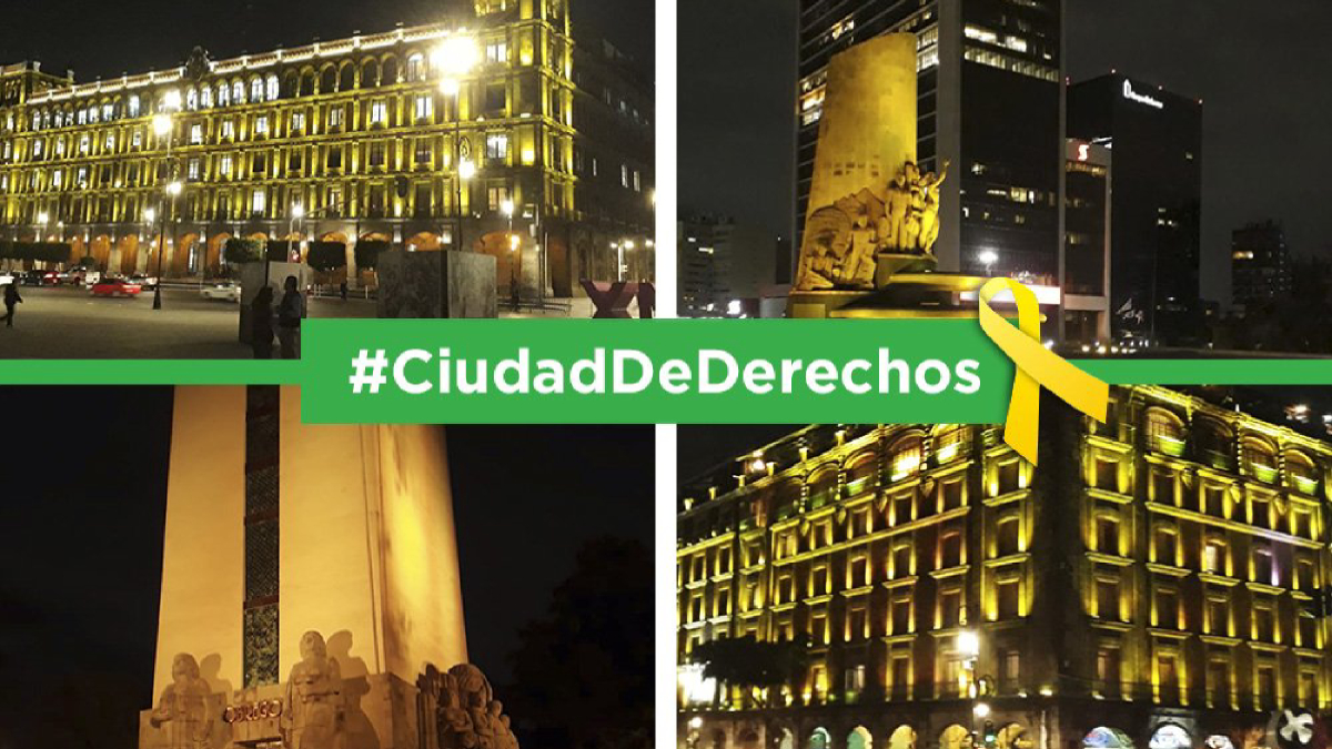 Monumentos capitalinos se teñirán de dorado por cáncer infantil