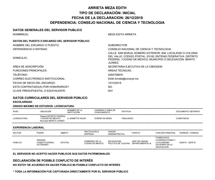 AMLO revisará nombramiento de diseñadora de modas en Conacyt - edith-arrieta-meza