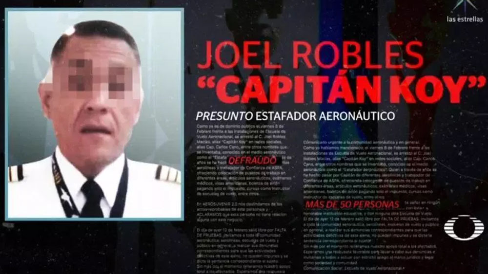 Detienen a estafador que se hacía pasar por piloto de Aeroméxico