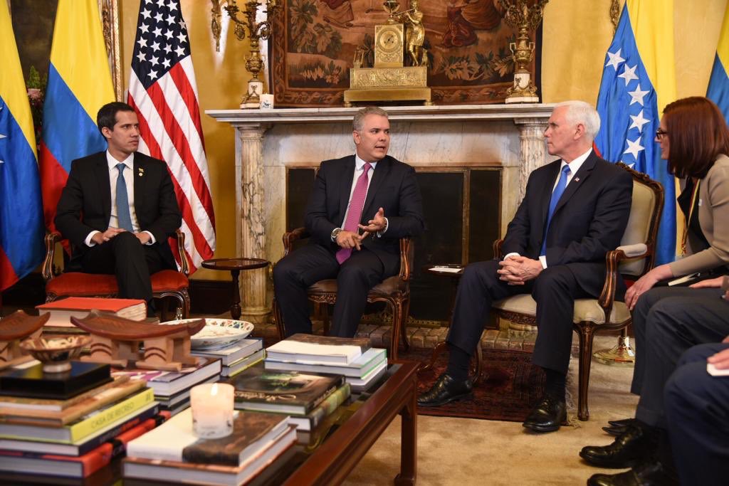 Guaidó, EE.UU. y aliados definen acciones contra Maduro - guaido-duque-pence