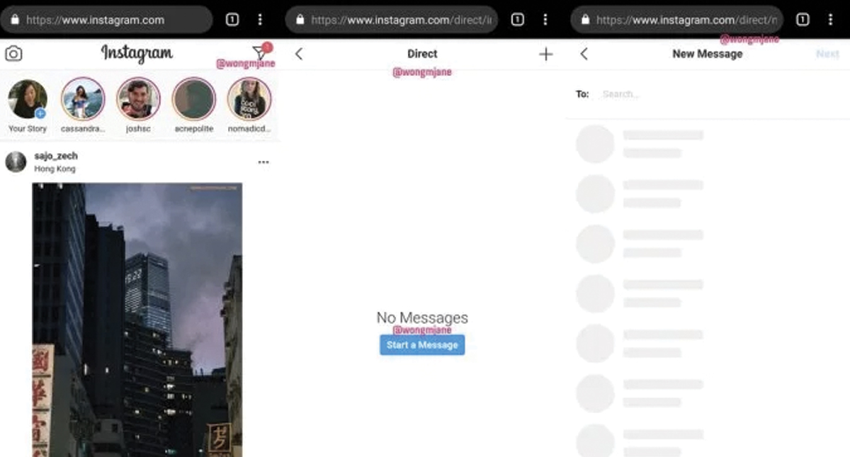 Instagram permitiría enviar mensajes a través de su versión web - instagram-2
