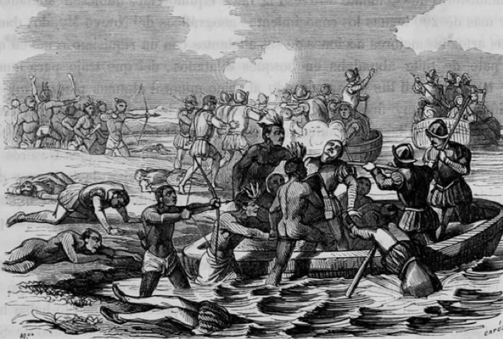 Historia viva: Francisco Hernández de Córdoba, el “sinfortuna” - la-batalla-de-champoton