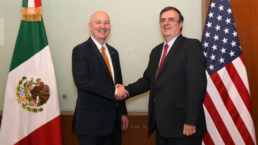 Marcelo Ebrard se reúne con gobernador de Nebraska