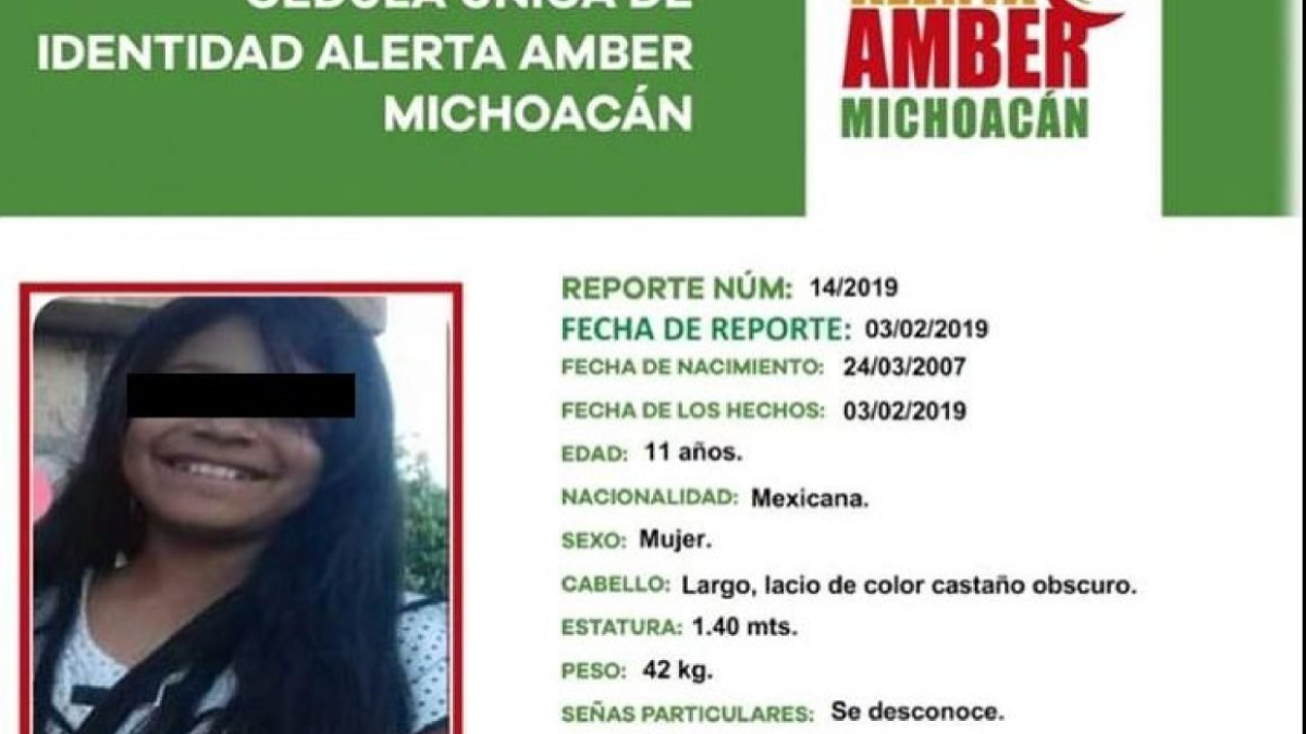 Detienen a feminicida de menor desaparecida en Morelia