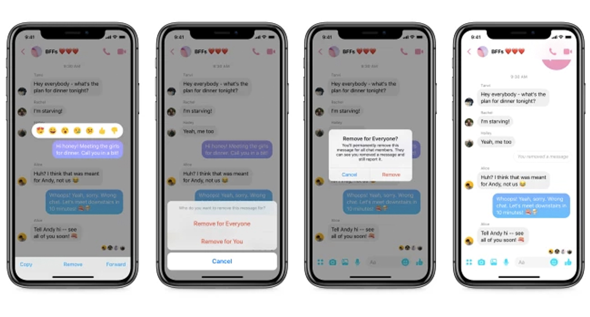 Messenger activa función ‘Eliminar para todos’ Messenger activa función ‘Eliminar para todos’