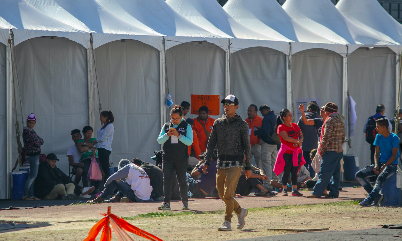 Implementan operativo de seguridad por caravana migrante en la Ciudad de México