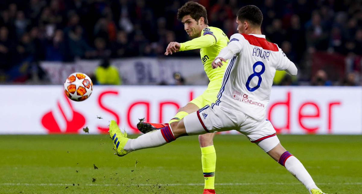 Falta de puntería deja sin goles la ida del Barcelona contra Lyon