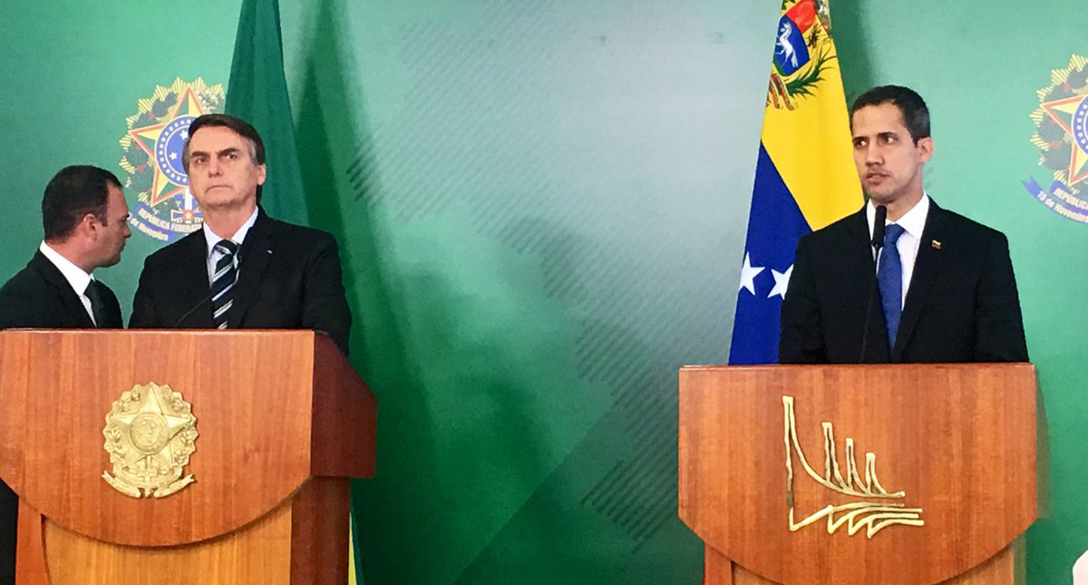 Se reúnen Juan Guaidó y Jair Bolsonaro