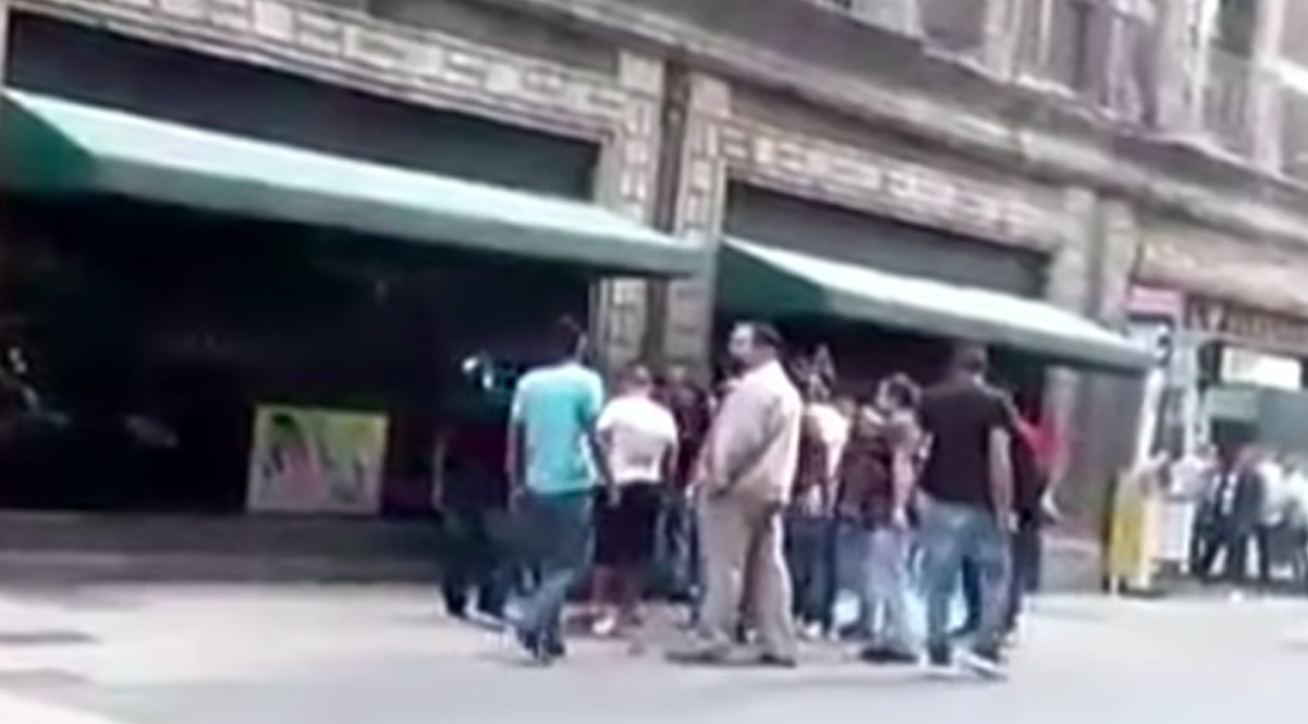 #Video Riña en el Centro Histórico de la Ciudad de México