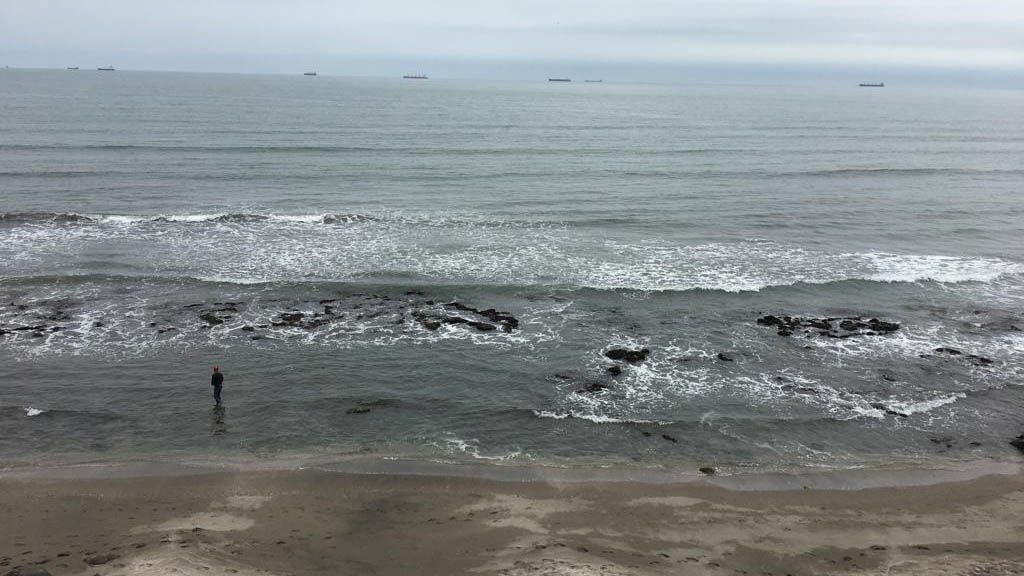 Mar retrocede en playas de Veracruz