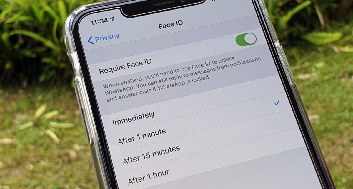 WhatsApp activa función de Touch ID y Face ID