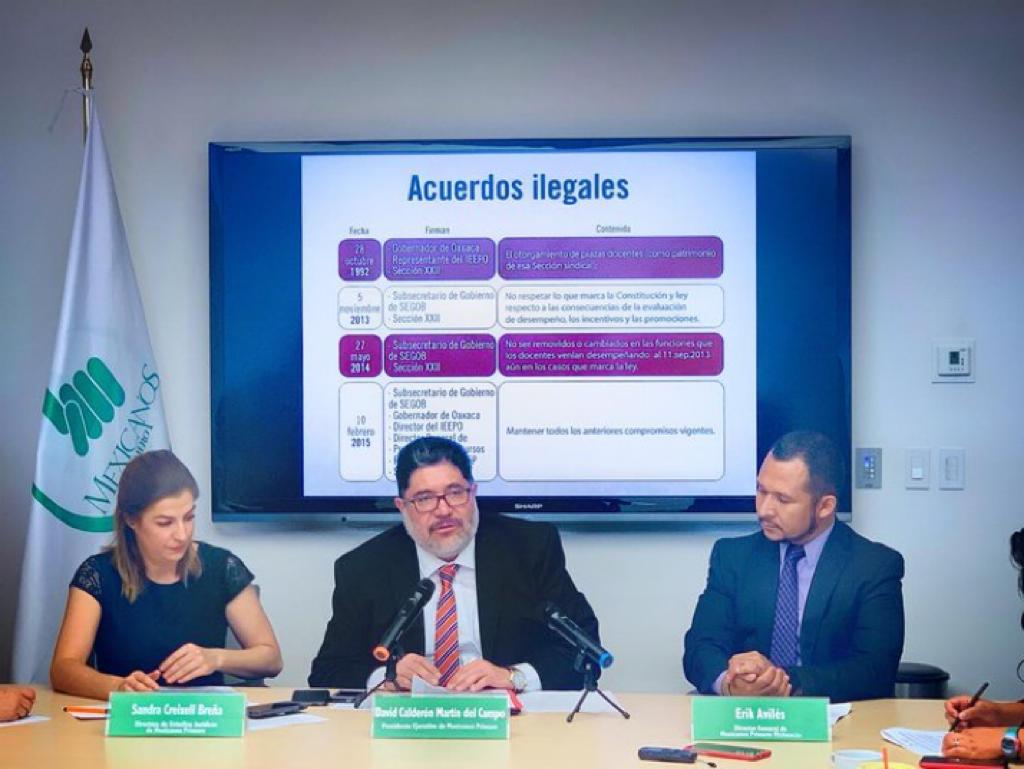 Mexicanos Primero gana amparo a maestros de la sección 22 de la CNTE