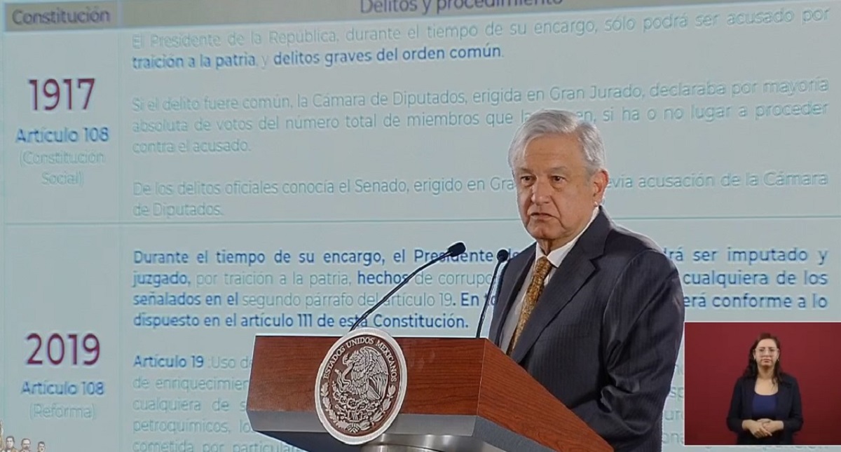 "Son hechos, no palabras": AMLO sobre eliminación de fuero presidencial - amlo-fuero-presidencial